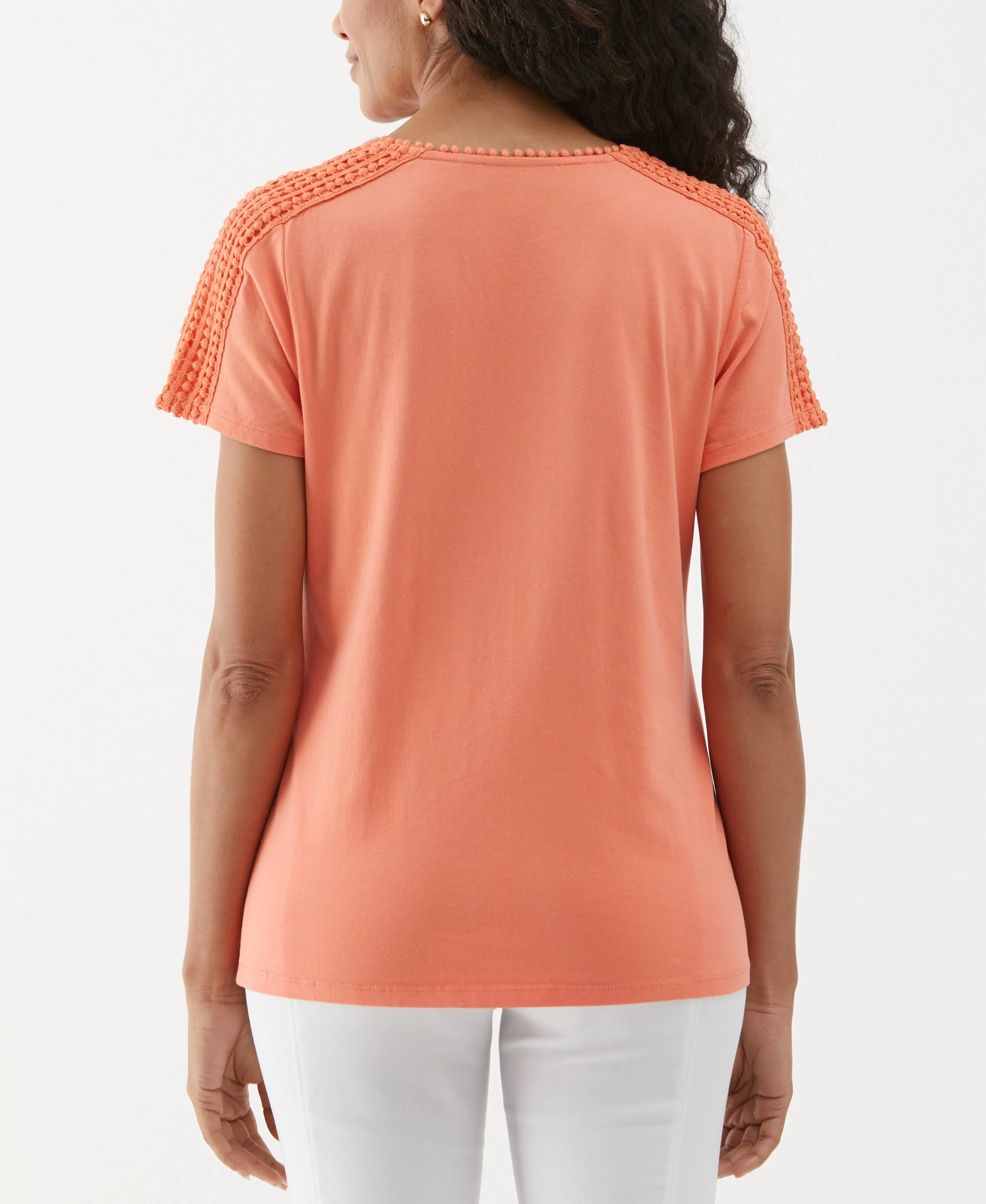 Petite Dot Trim Tee