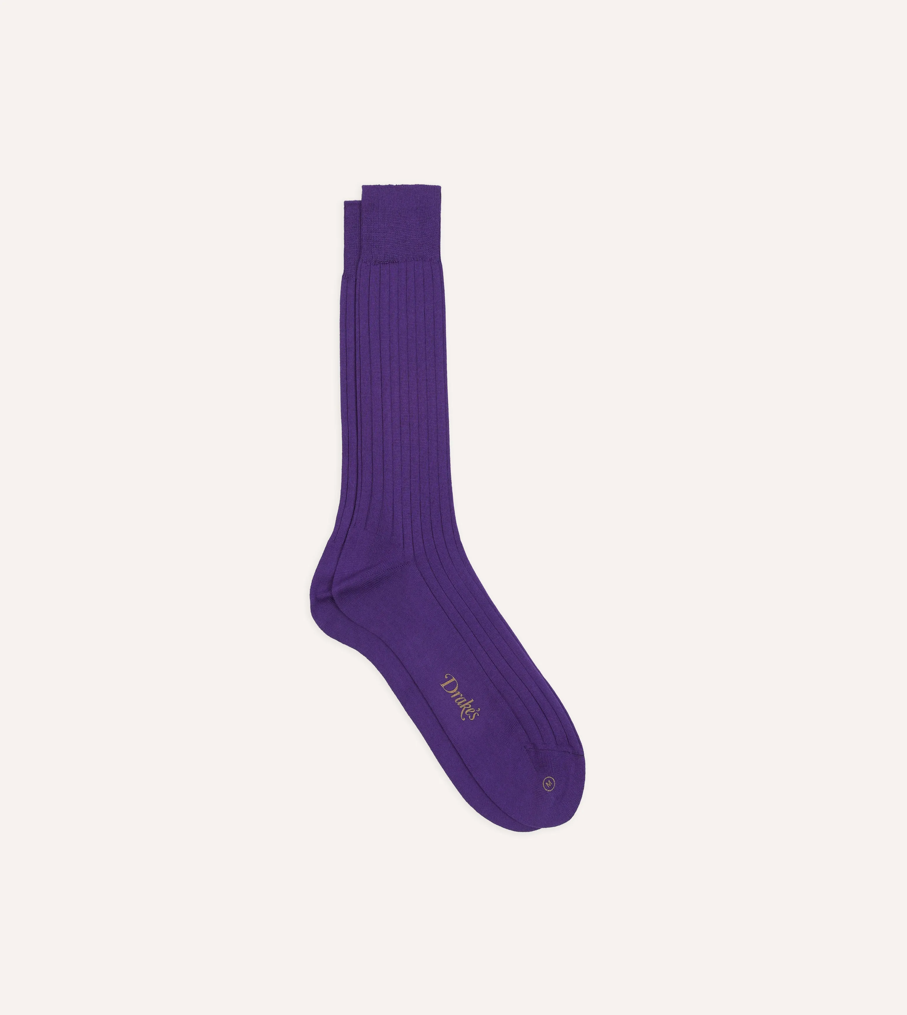 Purple Cotton Mid-Calf Socks