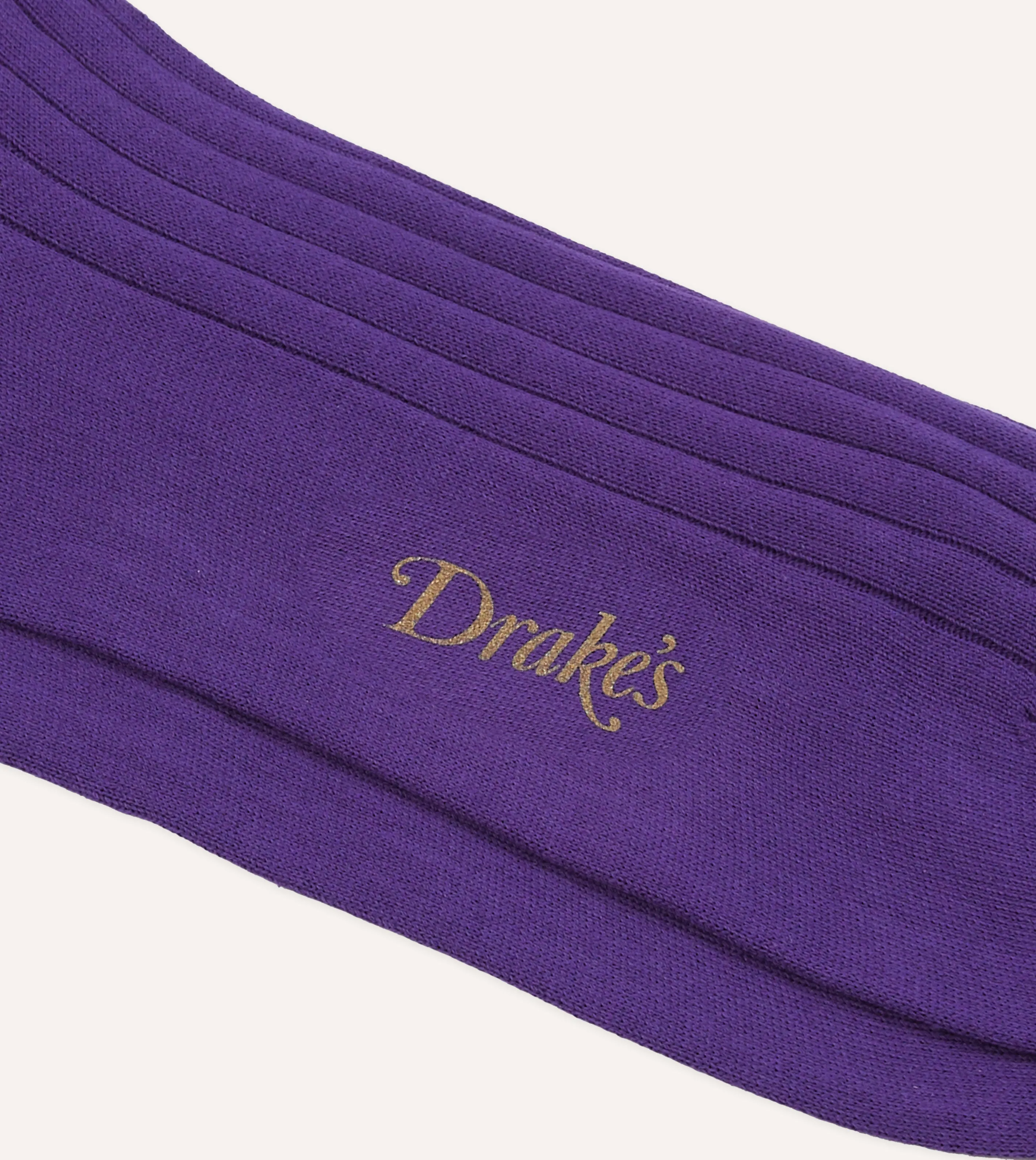 Purple Cotton Mid-Calf Socks