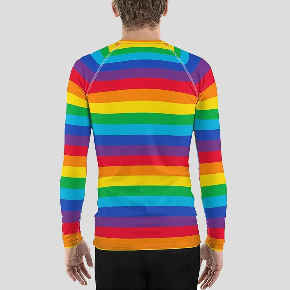 Rainbow Stripes Unisex Rash Guard (POD)