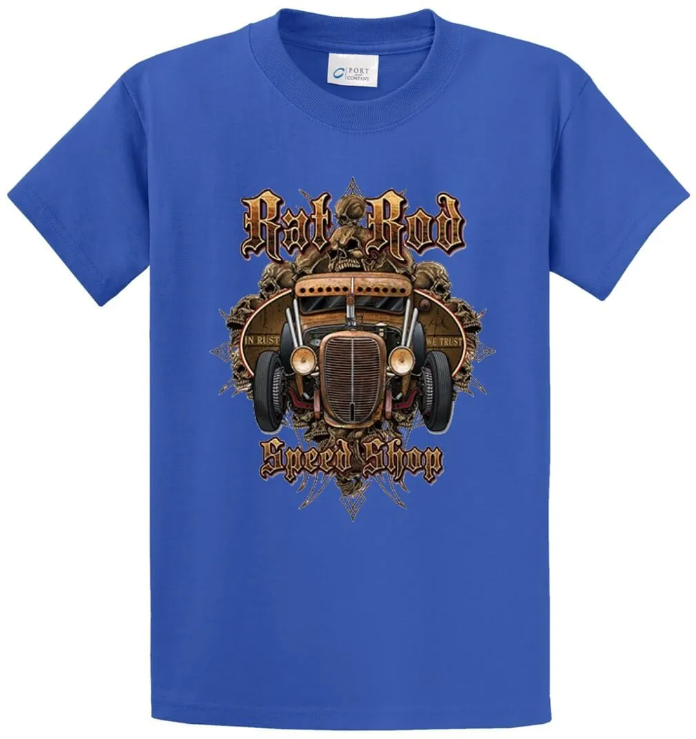 Rat Rod Speed Shop Printed Tee Shirt