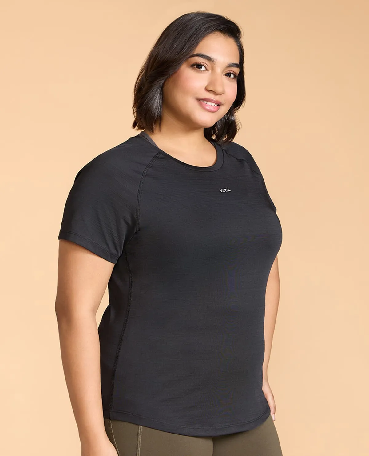 Regular Fit Basic Half Sleeves Top