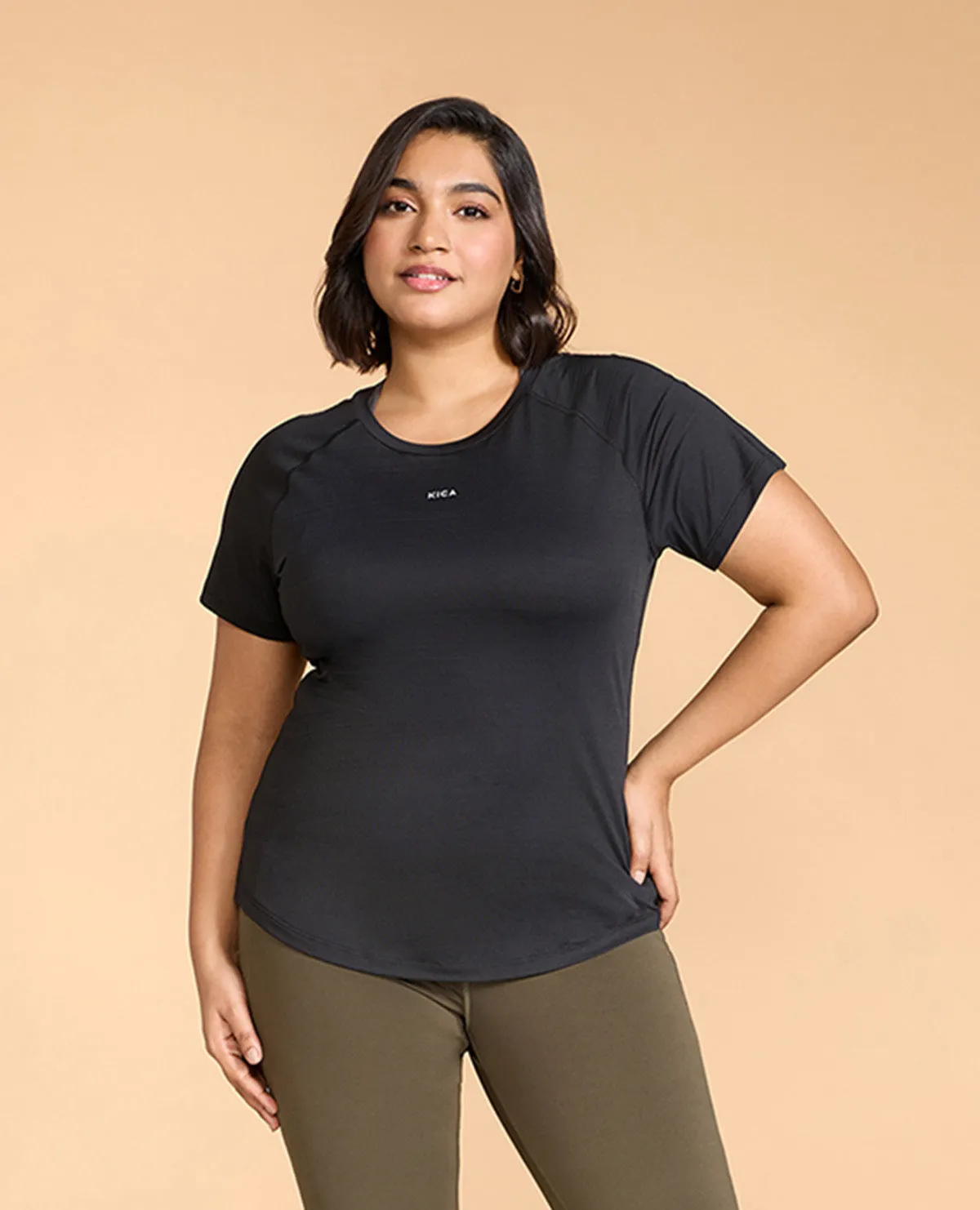 Regular Fit Basic Half Sleeves Top