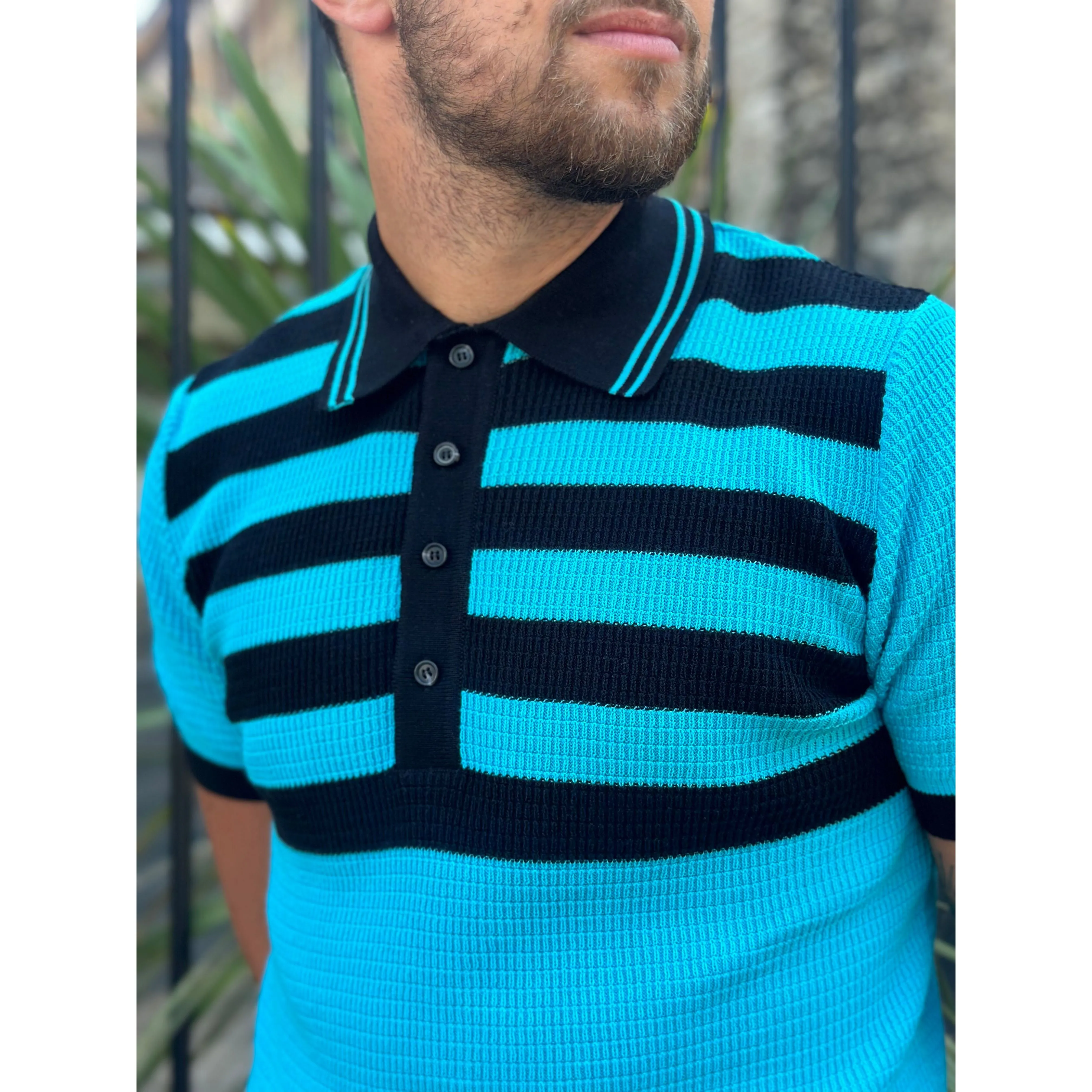 Ska & Soul - Hall Fine Gauge Waffle Knit - Polo