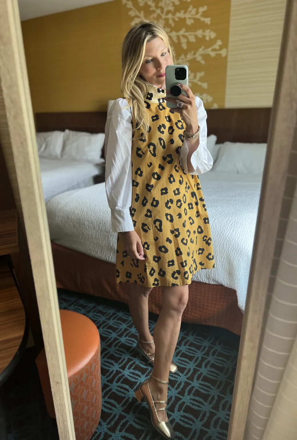 Sleeveless Mod Dress - Cheetah