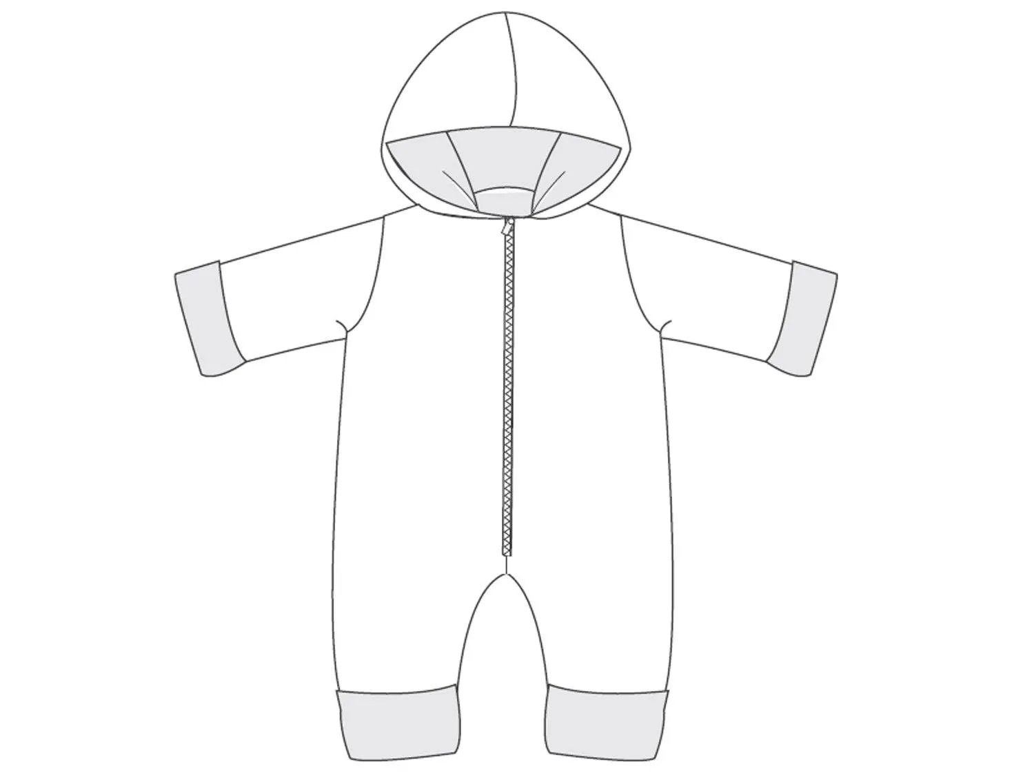 SOLE Baby jumpsuit sewing pattern ebook pdf with hood