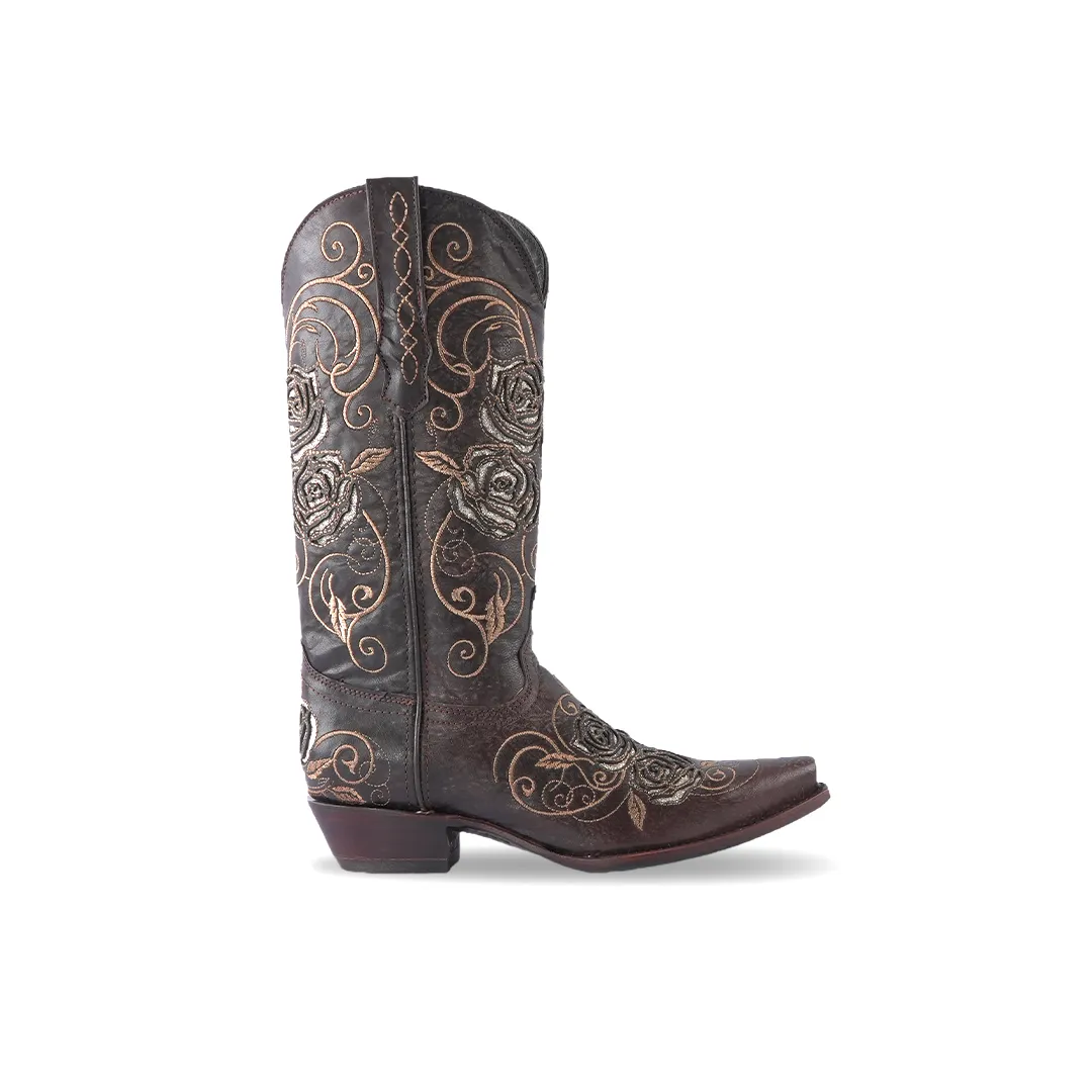 Texas Country Women's Western Boot Oklahoma Choco Snip Toe E352