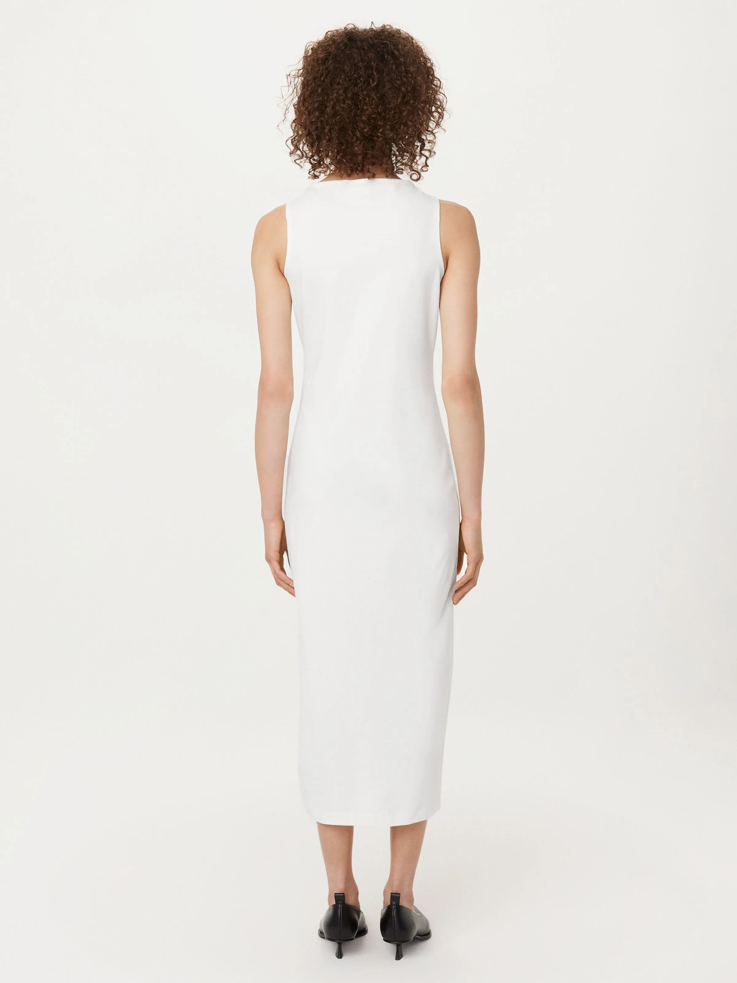 The Boat Neck Maxi Dress in White