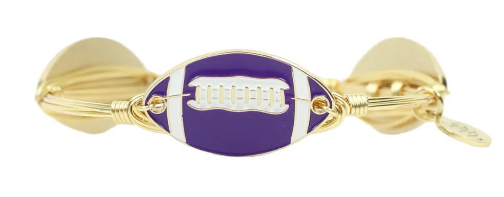 The Football Bangle Bracelet - Purple