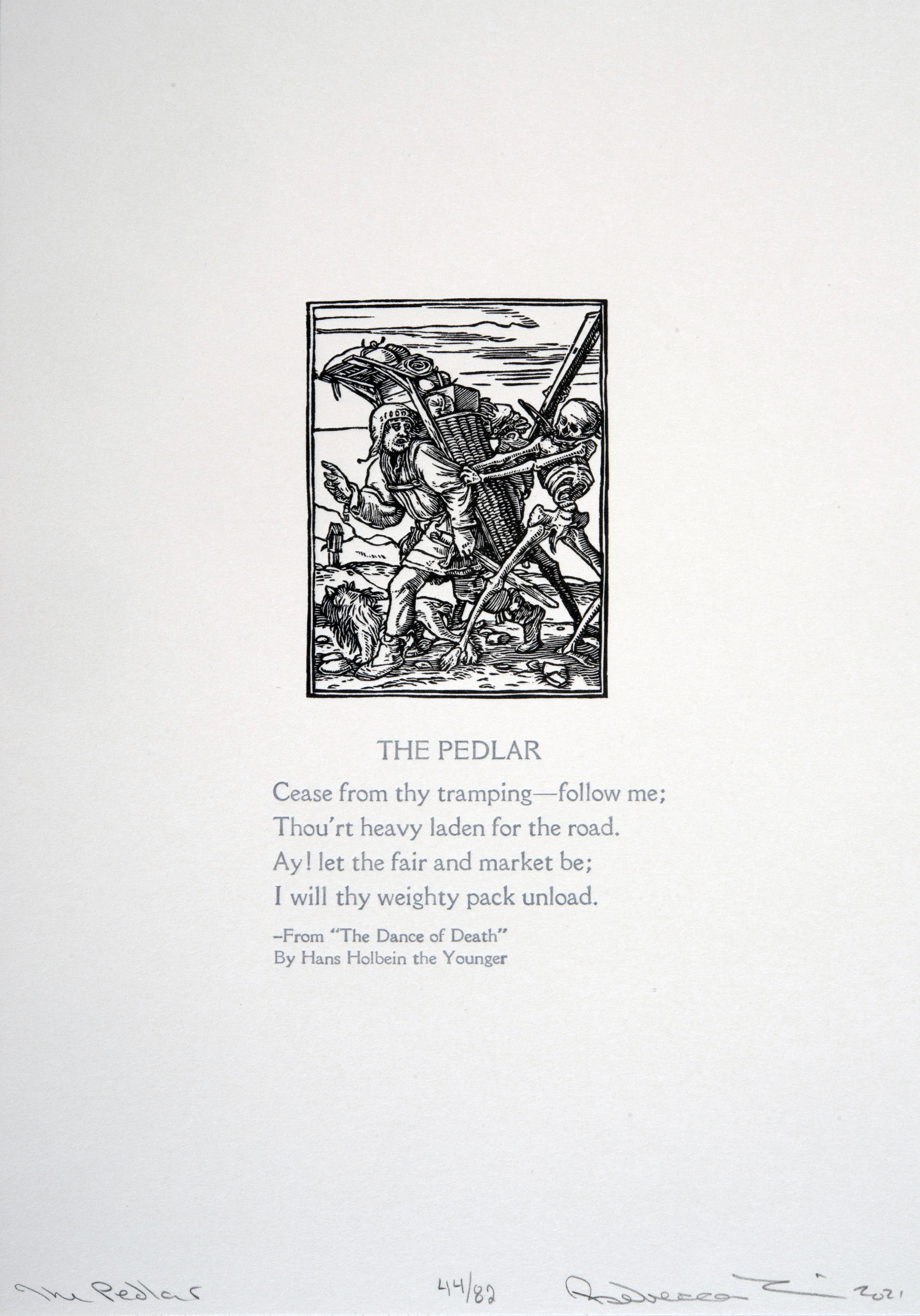 The Pedlar (After Holbein), from the series "A Dance of Death in Two Parts"