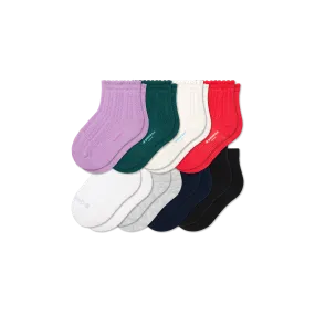 Toddler Pointelle Calf Sock 8-Pack