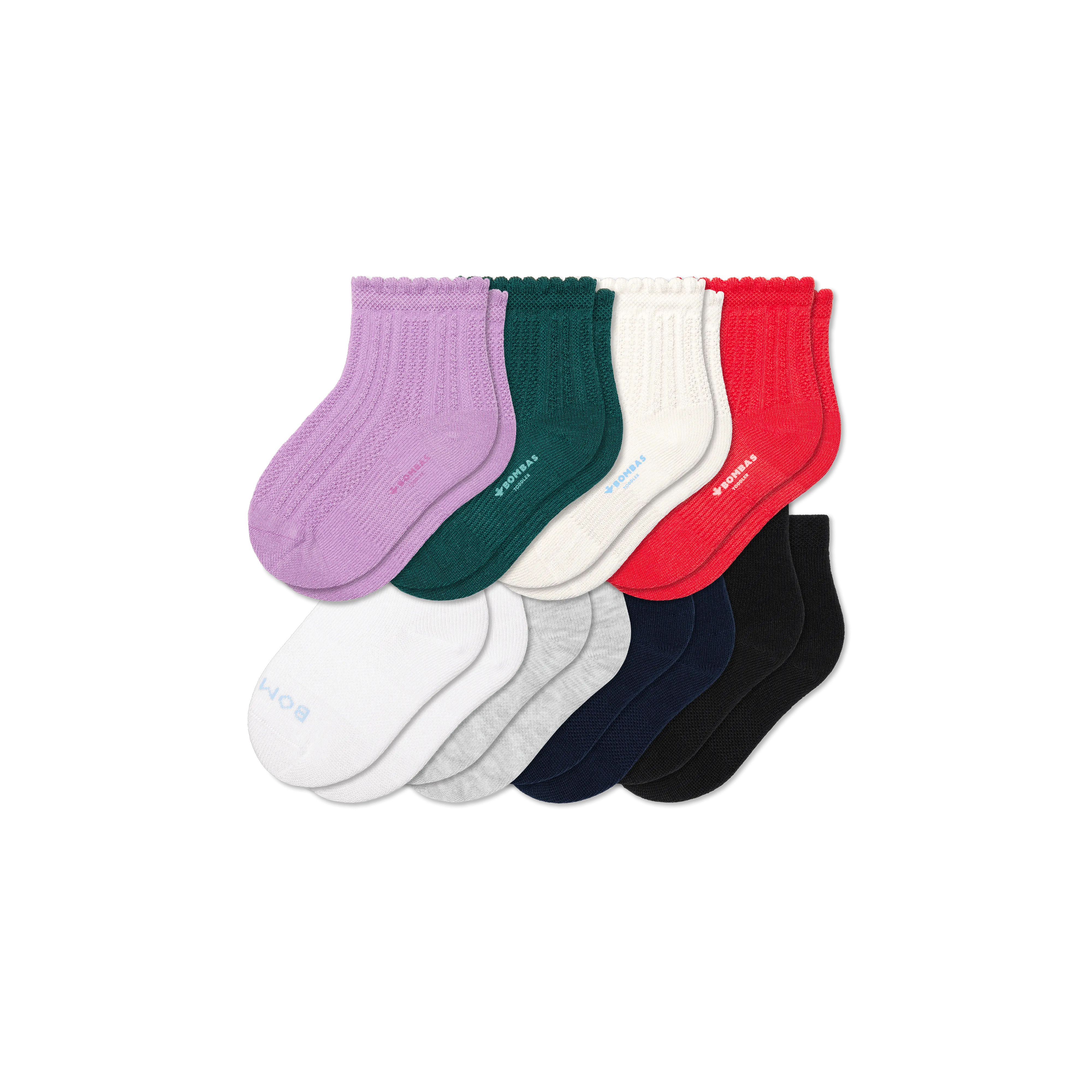 Toddler Pointelle Calf Sock 8-Pack