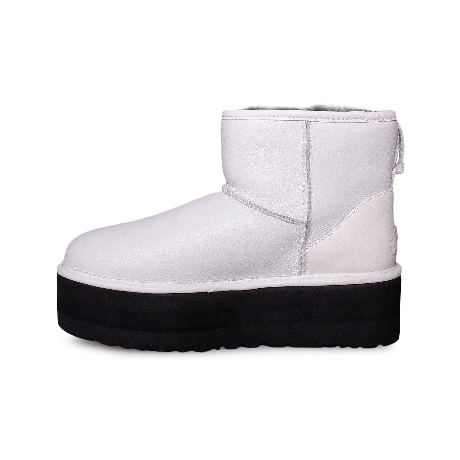 UGG Classic Mini Platform Ultra Matte White Boots - Women's