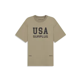 USA surplus tee / washed olive   black