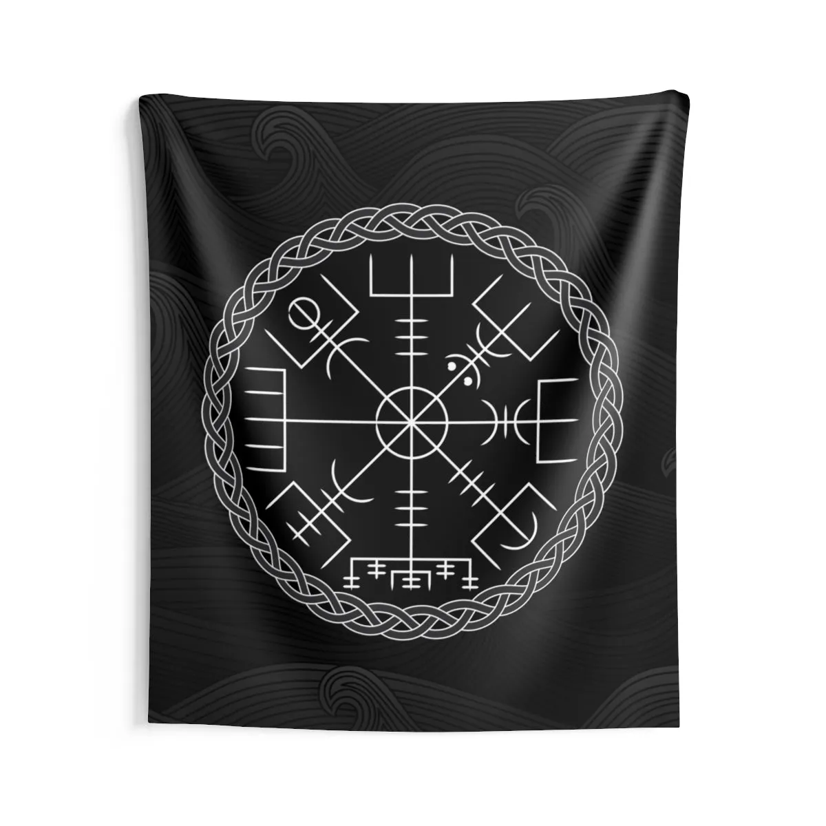 Vegvisir Viking Compass Wall Tapestry