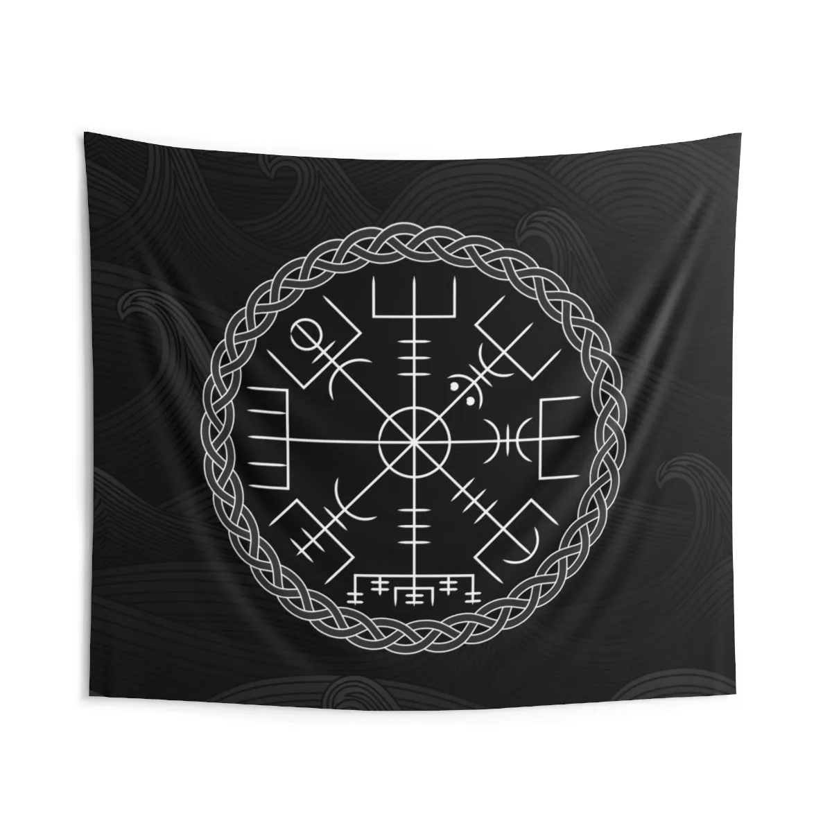 Vegvisir Viking Compass Wall Tapestry