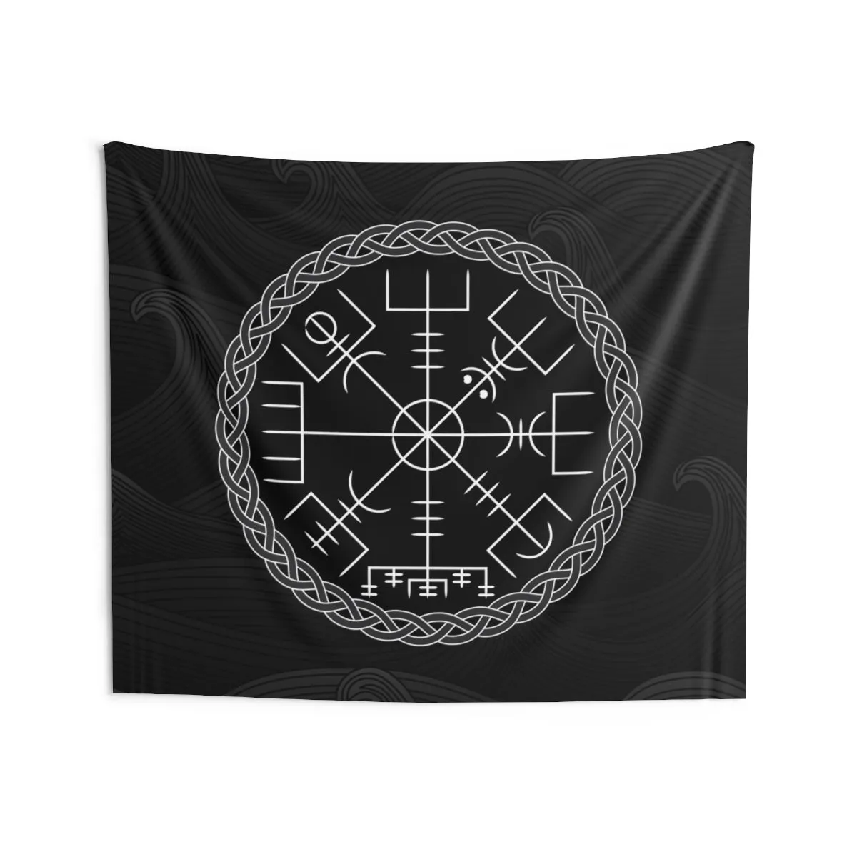 Vegvisir Viking Compass Wall Tapestry