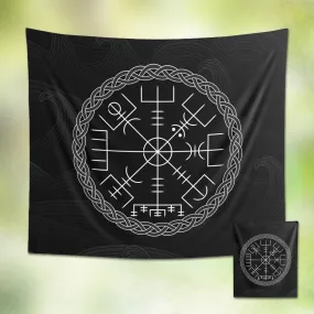 Vegvisir Viking Compass Wall Tapestry