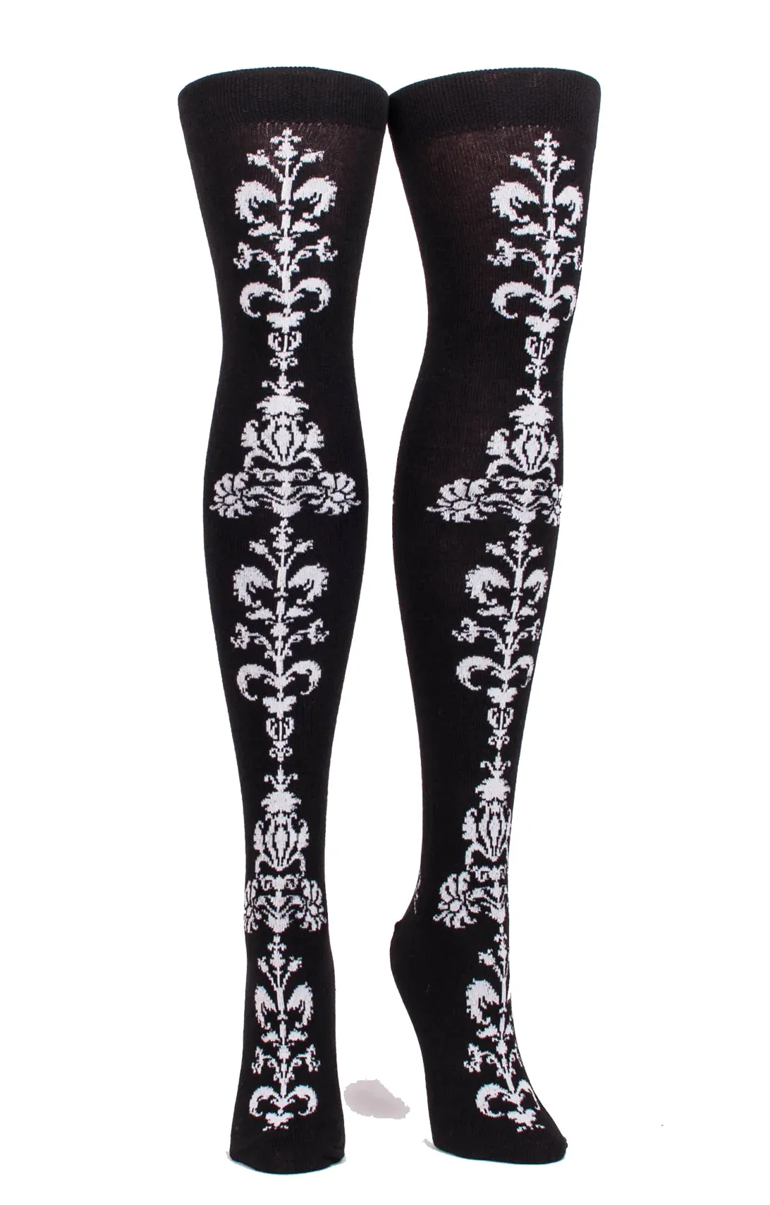 Victorian Floral Chain Over The Knee Socks