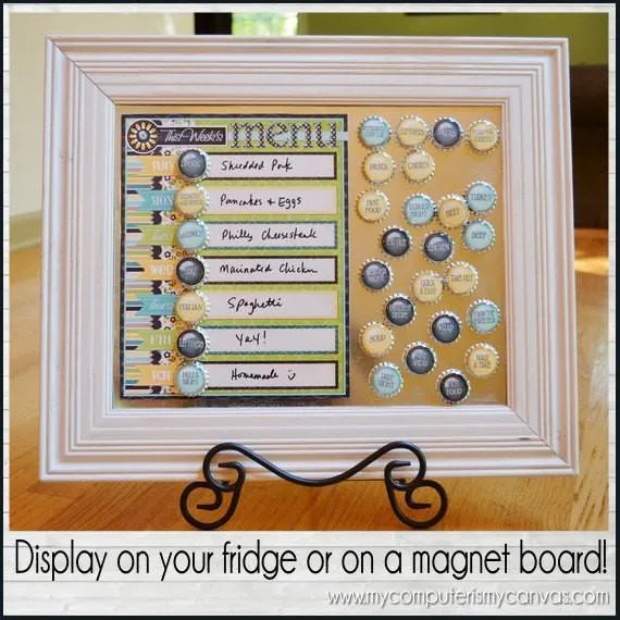 Weekly Menu Planning MAGNET Board PRINTABLE