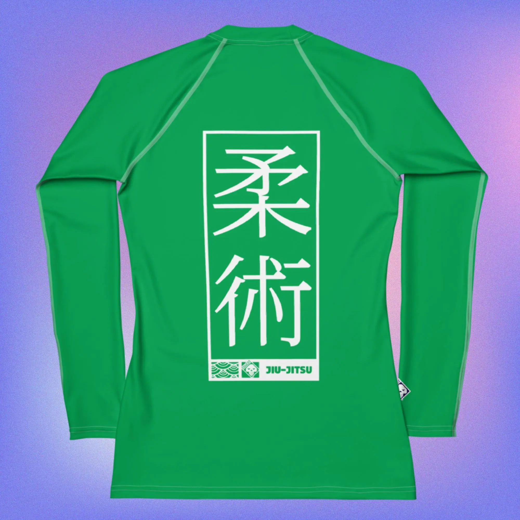 Womens Long Sleeve BJJ Rash Guard - Jiu-Jitsu 009 - Jade