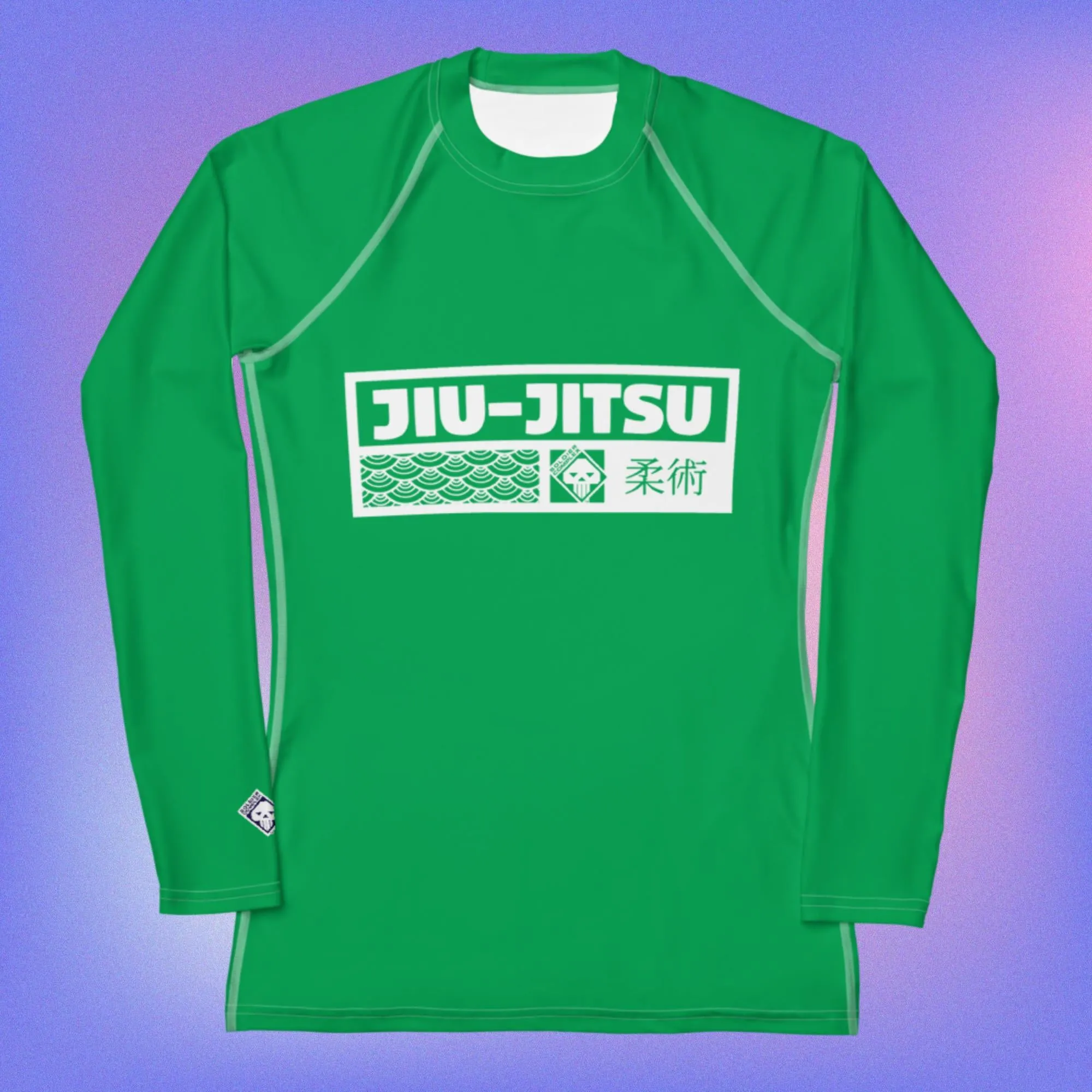 Womens Long Sleeve BJJ Rash Guard - Jiu-Jitsu 009 - Jade