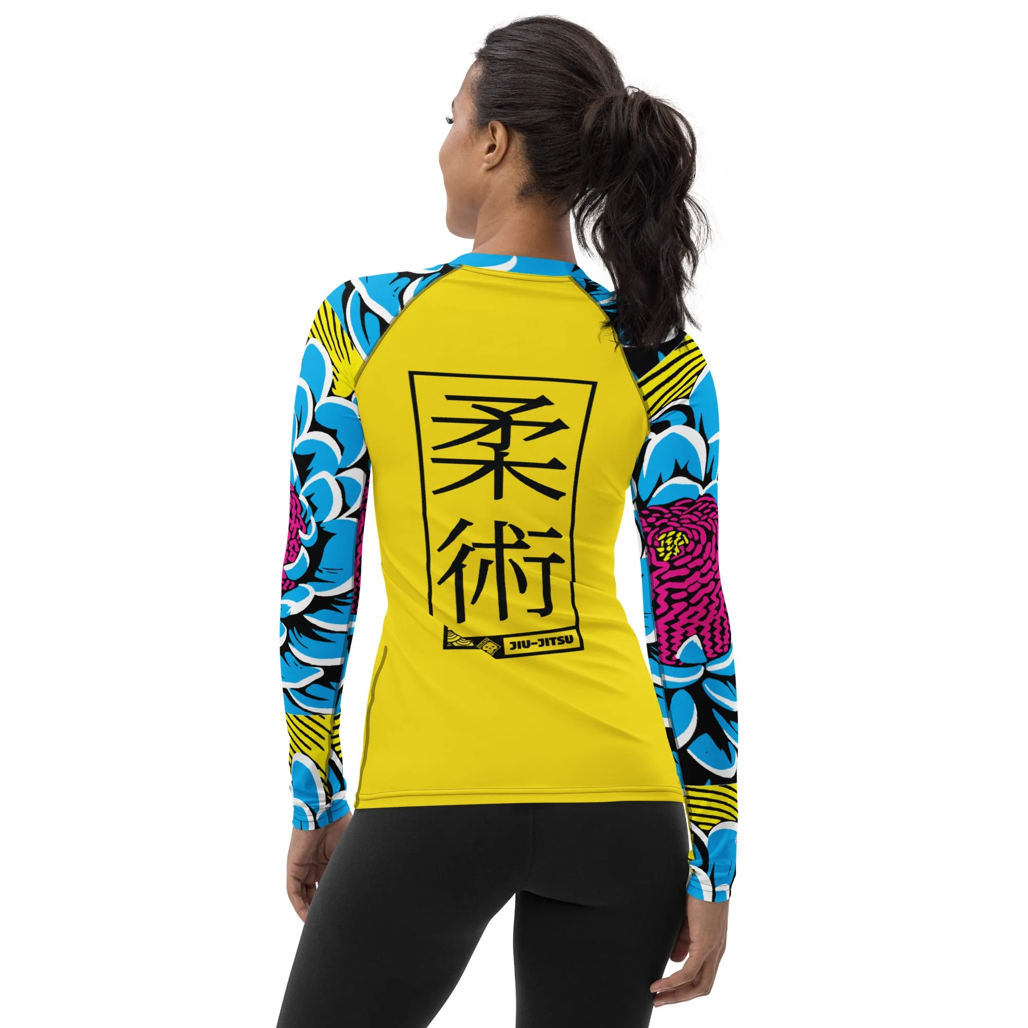 Womens Long Sleeve BJJ Rash Guard - Jiu-Jitsu 019 - Dahlia 002