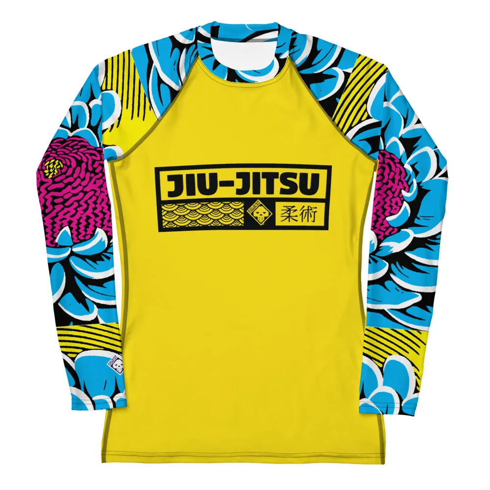 Womens Long Sleeve BJJ Rash Guard - Jiu-Jitsu 019 - Dahlia 002